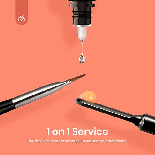 Miniatura 12 de Beetles - Kit de gel de extensión de uñas de polietileno con luz UV: juego de 6 colores de gel constructor rosa con purpurina blanca con capa base