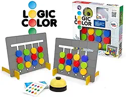 Paki Toys Jogo Lógico Color Educativo Brinquedo de Raciocínio e Lógica para Crianças de 5 a 12 Anos com 12 Peças Coloridas