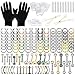 BodyJ4You 200PC Body Piercing Kit Lot 14G 16G Belly Ring Labret Tongue Tragus Barbells Mix Jewelry