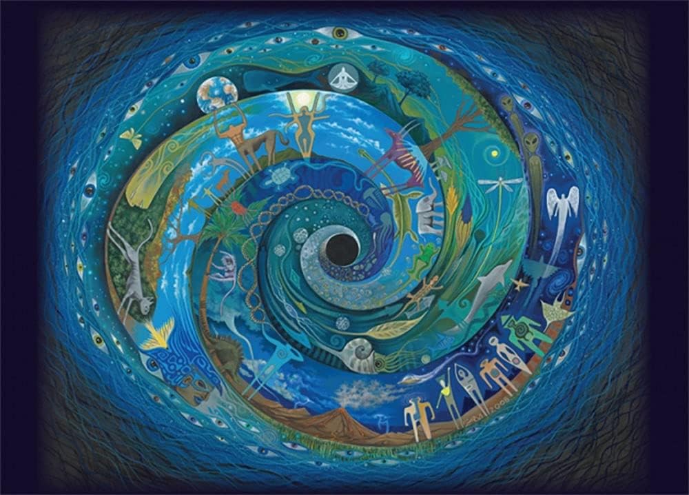 Earth Spiral Holiday Greeting Card Set of 12 Cards with Envelopes 7-by-5 Inches