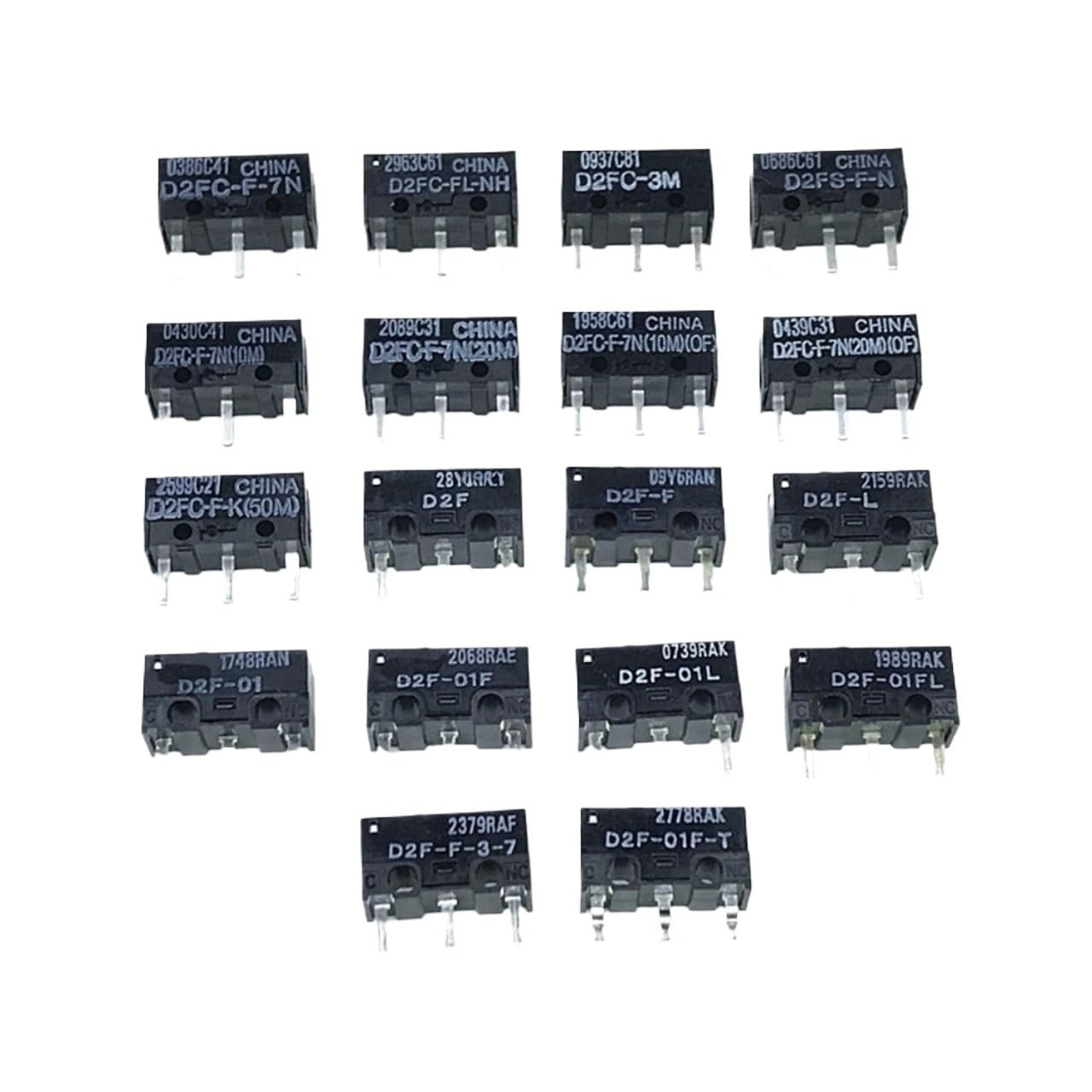 KUKEUC77Q 1Pcs Mouse Micro Switch D2FC-F-7N 10M 20M OF Button D2FC-F-K(50M) D2FC FL-NH D2FS-F-N D2F D2F-01 D2F-01F-T D2F-F-3-7(I.v.o.r.y)