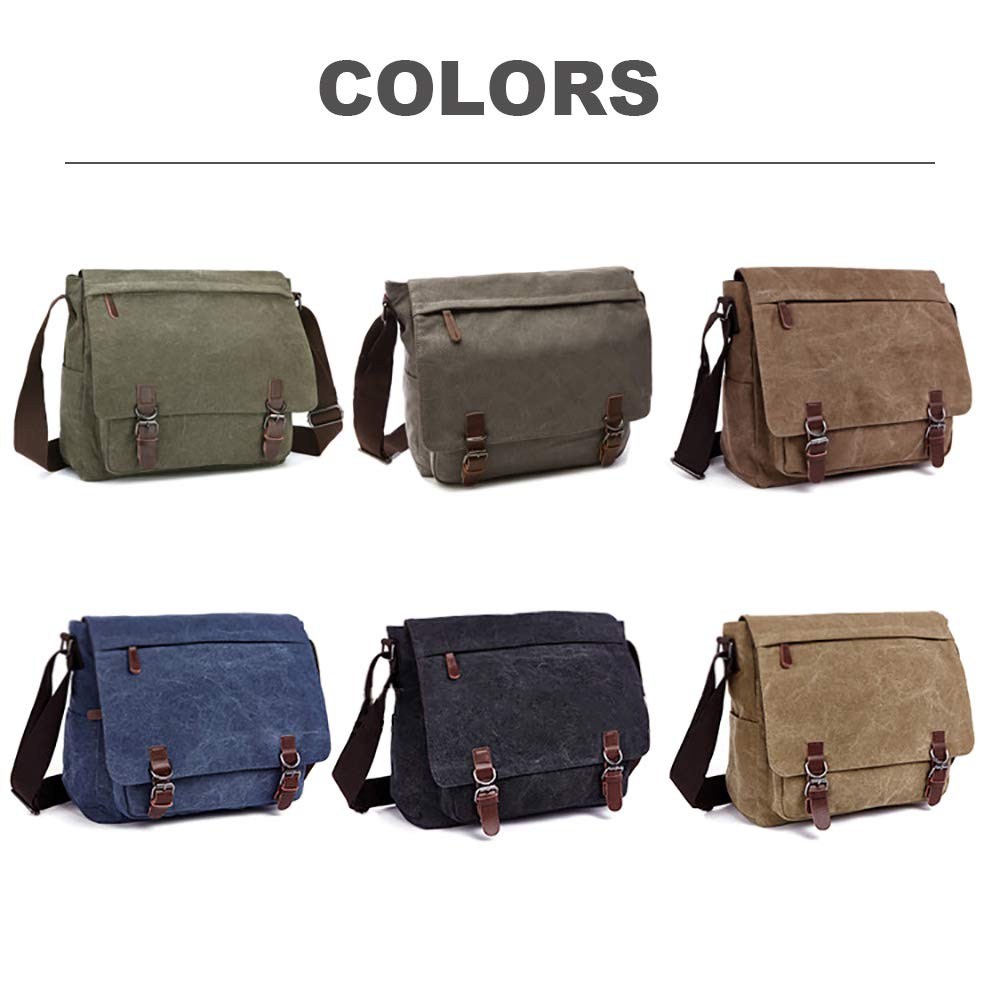 Bolso Bandolera de Hombro Lienzo Laptop Maletín Bolsa para la Escuela