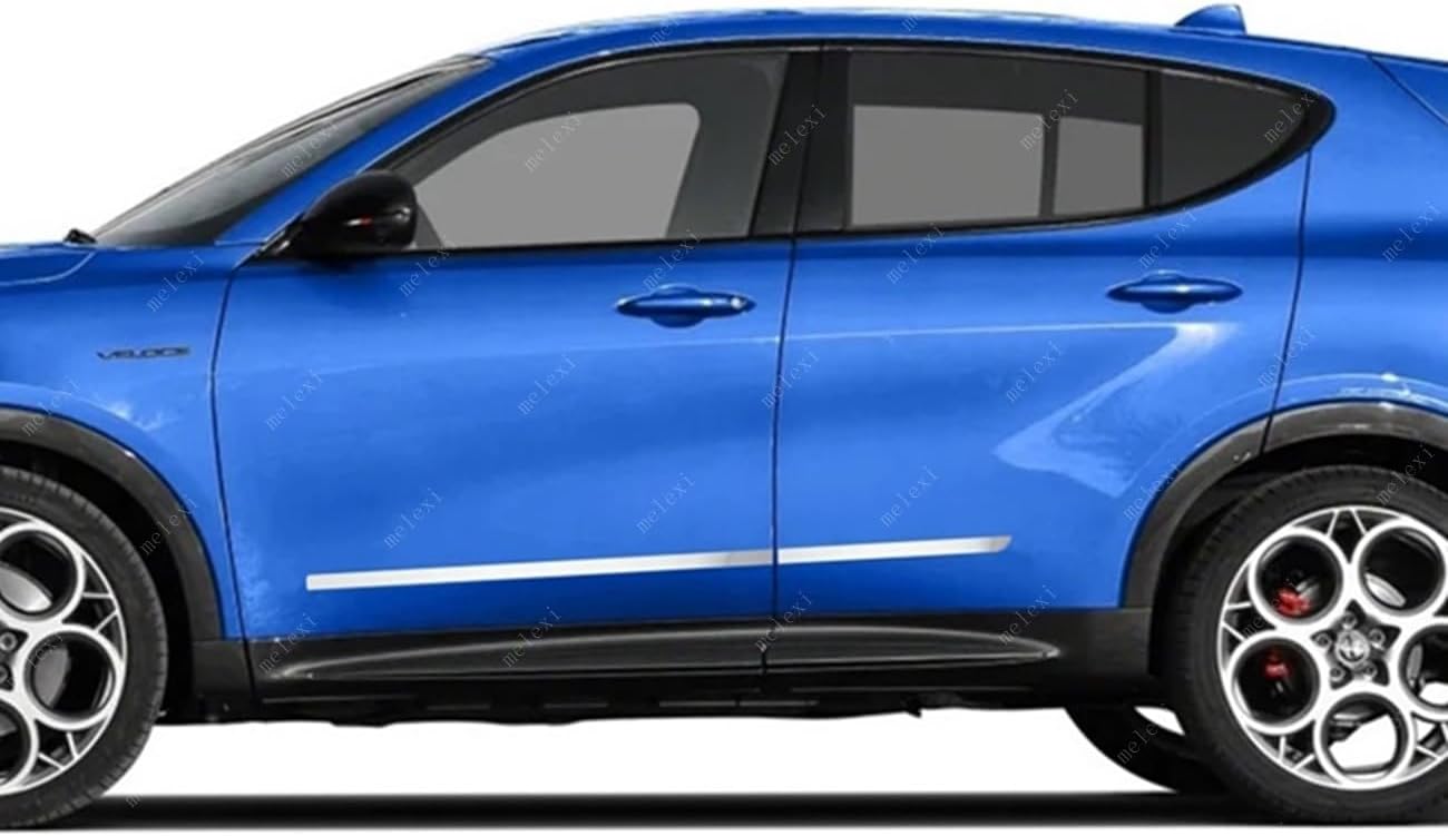 MELEXI Chrome Side Door MOLDING 4 Door 4 PCS S.Steel Compatible with ALFA Romeo TONALE 2023 Onwards