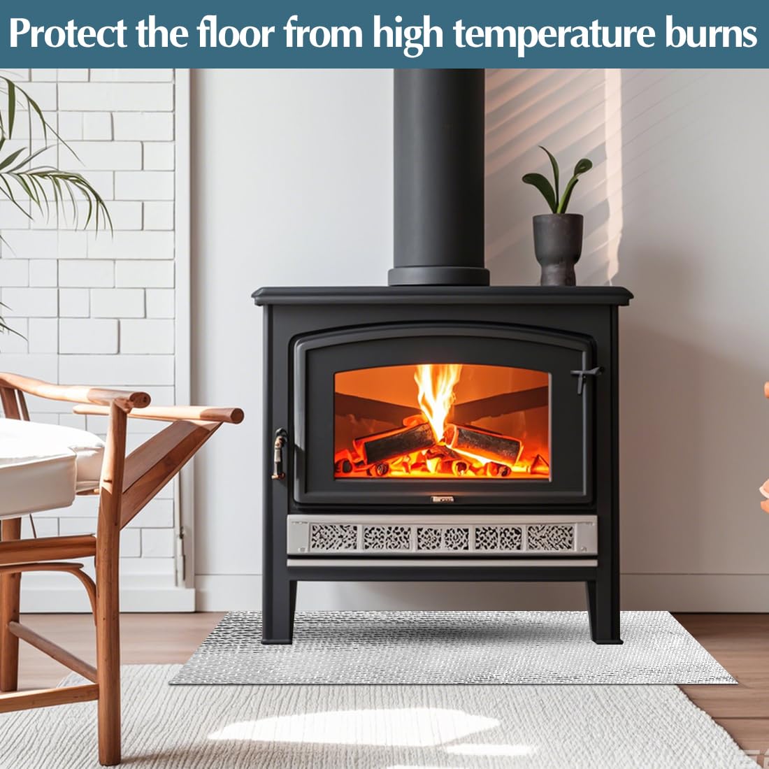 Coperta termica alluminizzata 60 x 280cm, protezione ad alta temperatura materiale riflettente dell'isolamento della vetroresina