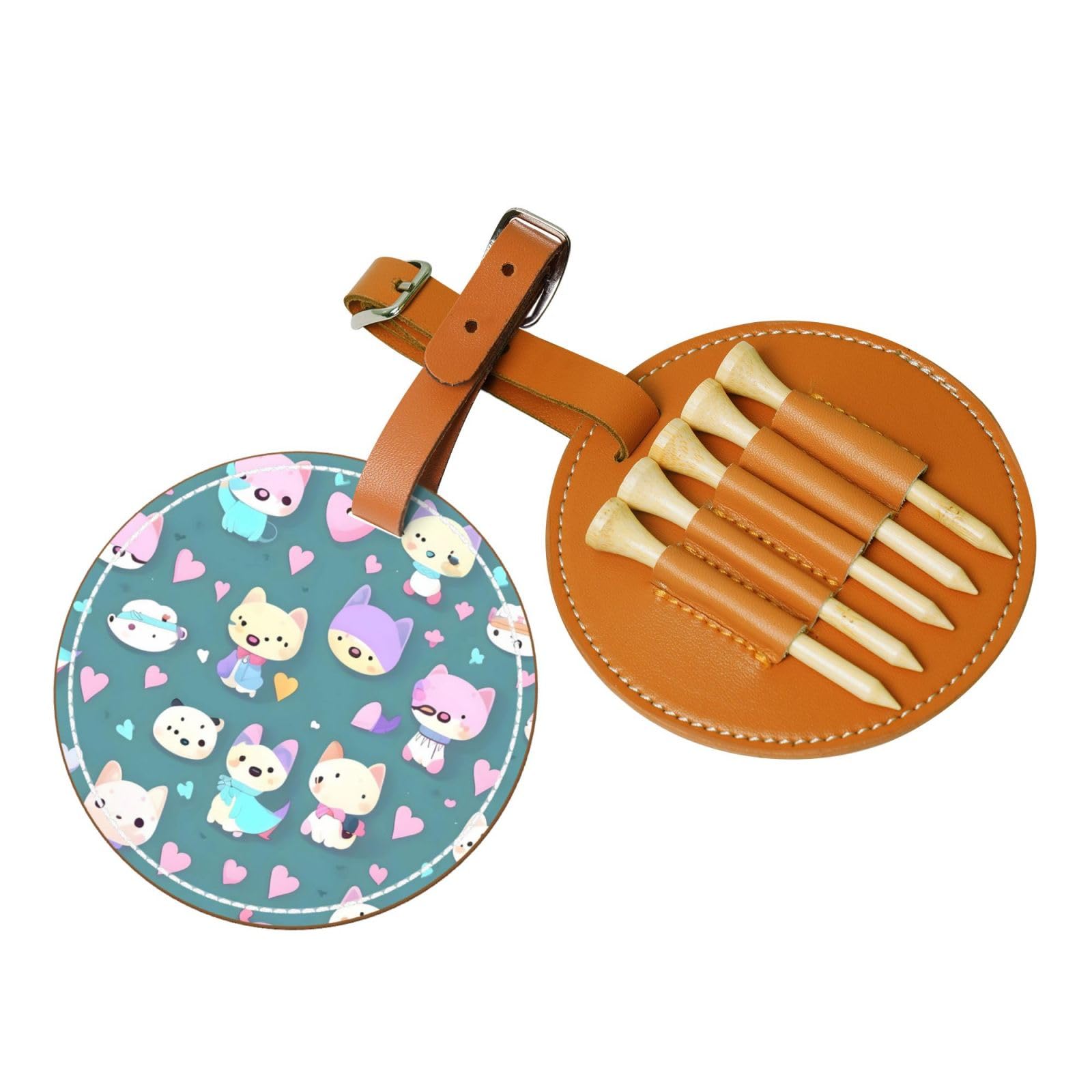 WXXWXD Cute little fox Printed Golf Tee Storage Bag - Portable Storage, Easily Organize Tees