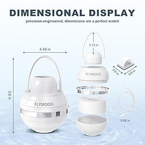 FLYMOOO Bath Filter for Tub, Bathtub Faucet Water Filter with 8 Stages & 2,500 Gallons of Filtration to Reduce Contaminants for Softer, Smoother Skin (White)