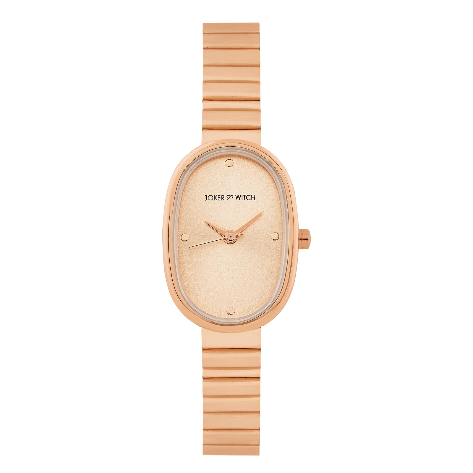 joker & witch Eterna Rose Gold Sunray Small Oval Dial Rose Gold Linked Chain Strap Women's Watch-picture-42