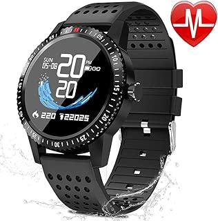 Fitness Tracker with Heart Rate Blood Pressure Monitor, Activity Tracker Watch with Pedometer, Sleep Monitor, Round Face Smart Watch for Women, Men, Kids(Black) - coolthings.us