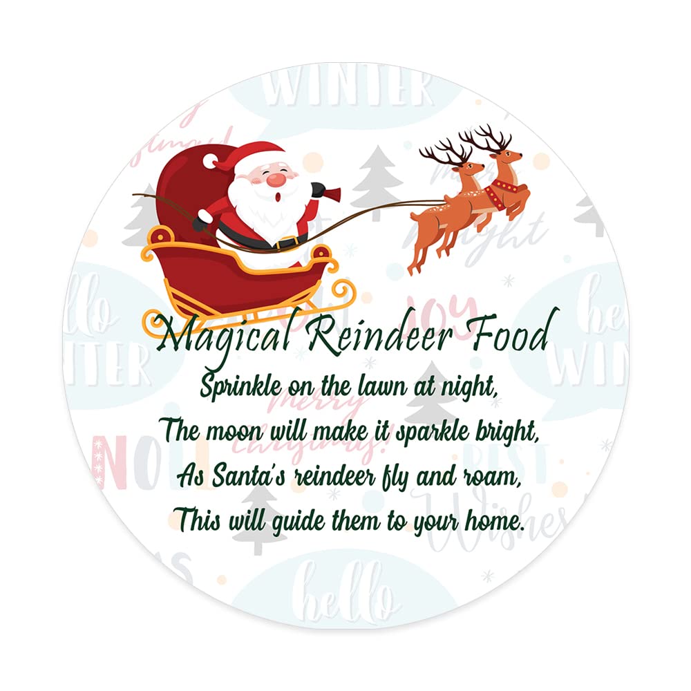 Pack of 48 Reindeer Hot Chocolate Stickers (45 mm) Christmas Sticker Papa Prints