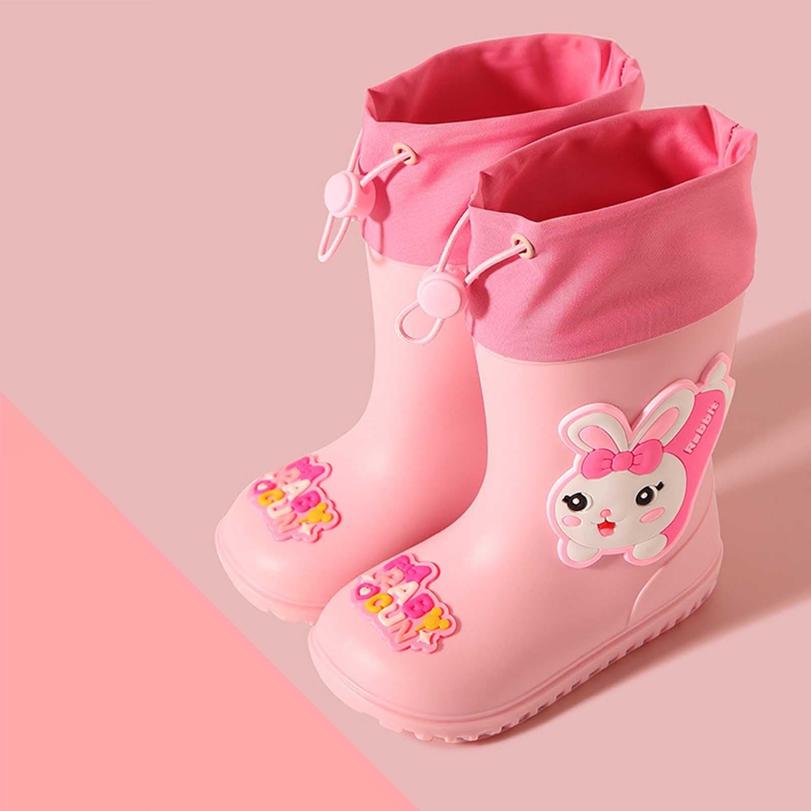 Botas niños fácil Poner Botas de Lluvia para niños y niñas, Antideslizantes, cómodas, para Jugar al Libre. (33.5 Big Kids)