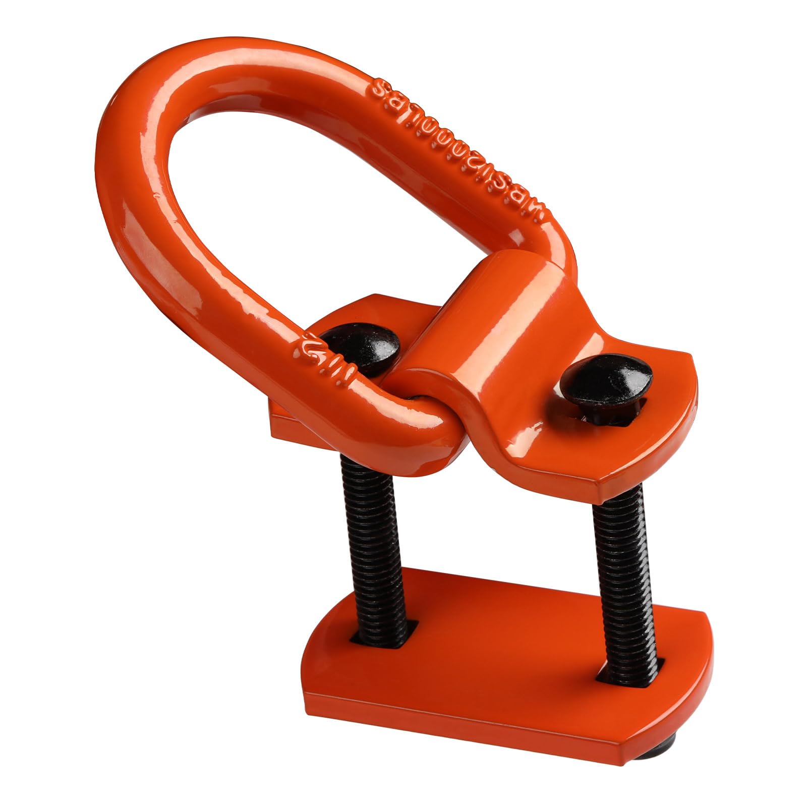 VEXPLO® Zurrösen pour charges lourdes pour remorques, camions, pick-ups, point d'ancrage vissable 5400 kg, 4 crochets de type D avec vis, idéal pour les charges lourdes et les terrains difficiles