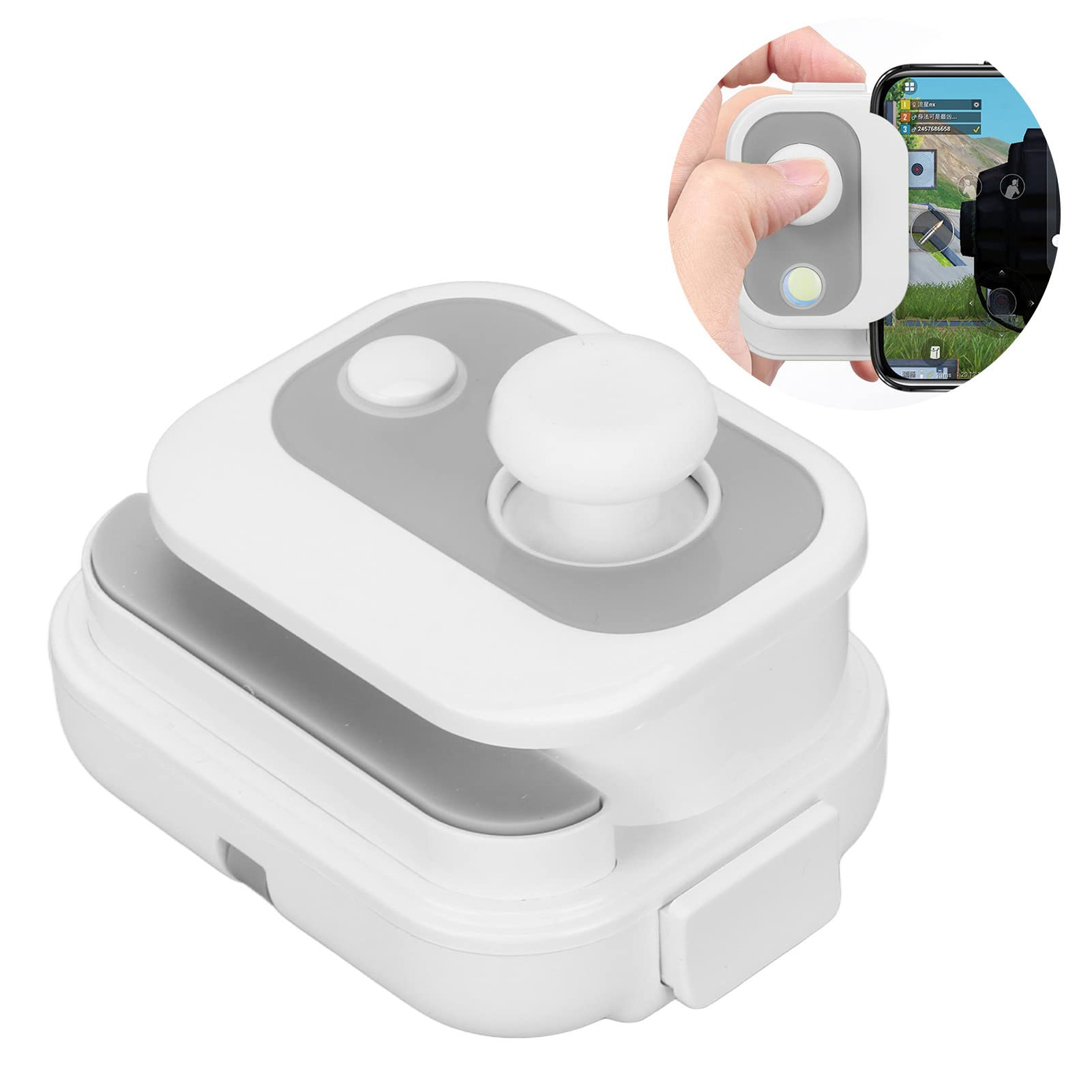 Joystick per Controller di Gioco Mobile per Telefono Android, Gamepad di Gioco per Smartphone Bluetooth 5.2 Tipo C, Controller di Gioco Joypad per Schermo di Controllo del Gioco (Bianco)