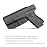 POLE.CRAFT Dermatoglyph IWB Kydex Holster for Glock 19 19X 23 25 32 45 (Gen 3 4 5) - Inside Waistband Carry Concealed Holster - G19 G19X G23 G25 G32 G44 G45 Pistol Case (Black, Right)