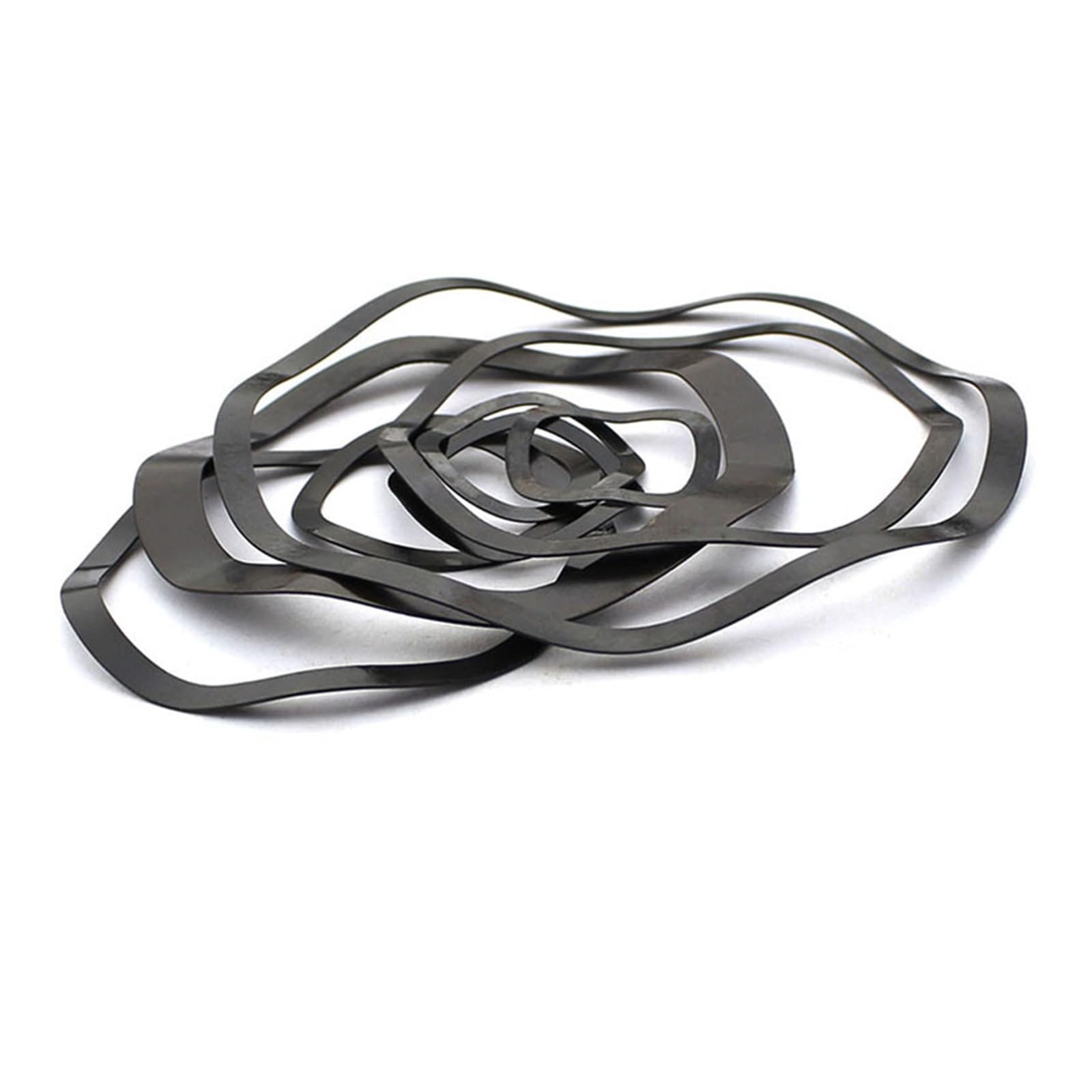 20/50/100 Uds M3 M4 M5 M6 M8 M10 M12 M14 M16 M19 M21-M108 arandelas onduladas arandela elástica negra(50pcs,M60x71x0.6)