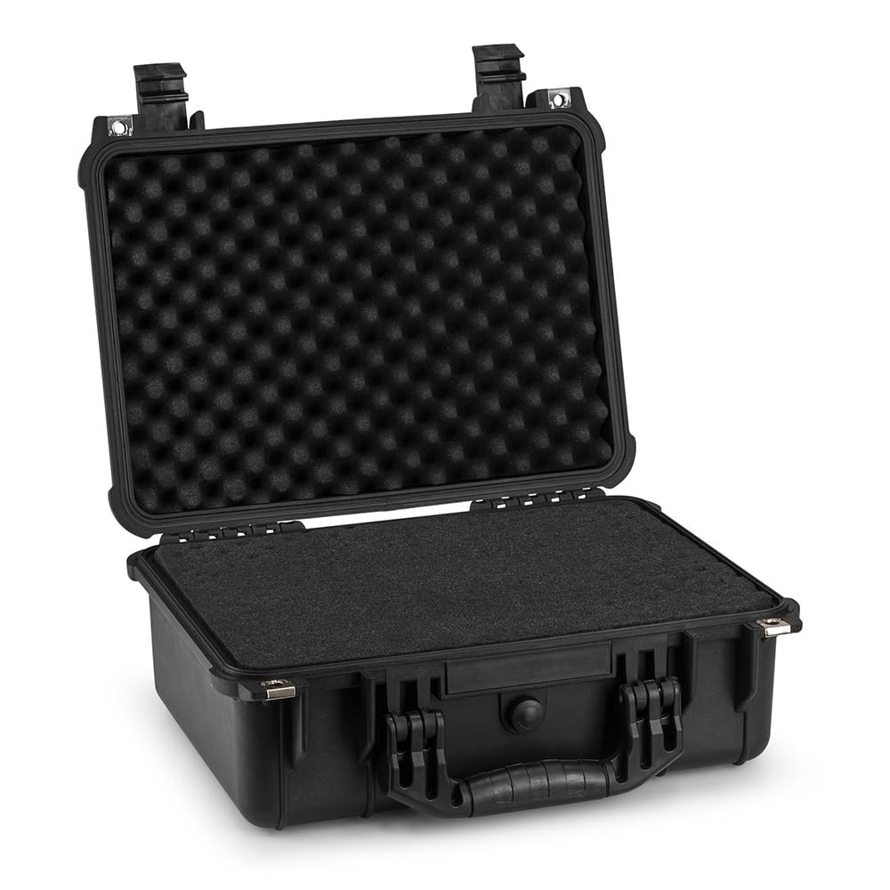 Power Dynamics GIGCase8, Universal Hard Case Kamera Koffer Schaumstoff, DJ Koffer, Foto Koffer, Schutzkoffer, DJ Universalkoffer, Wasserdichter Koffer, Transportkoffer mit Schaumstoff, Schwarz
