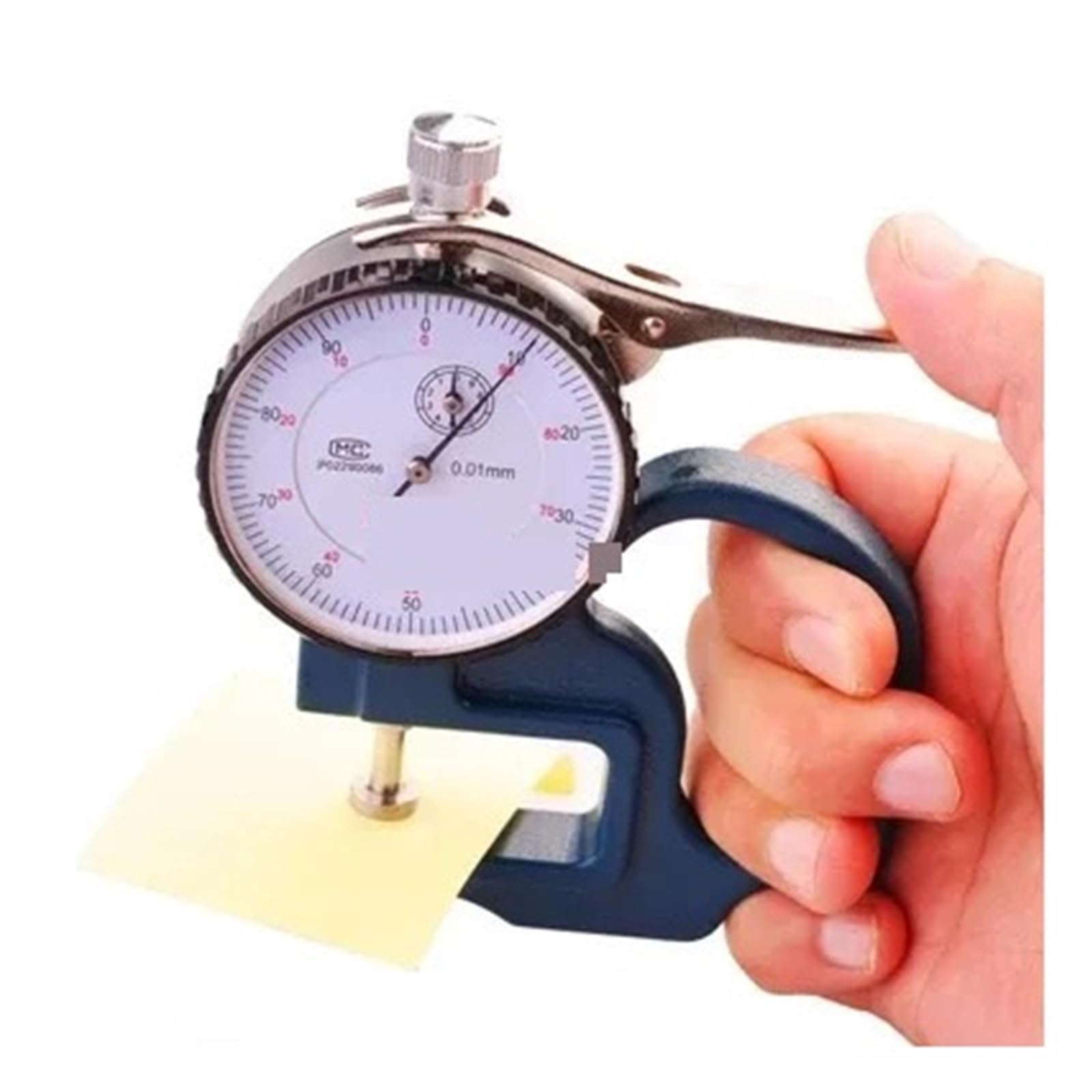 0-10mm Okrągła Tarcza Turkusowy Metalowy Uchwyt Miernik Grubości Narzędzie Dial Tester