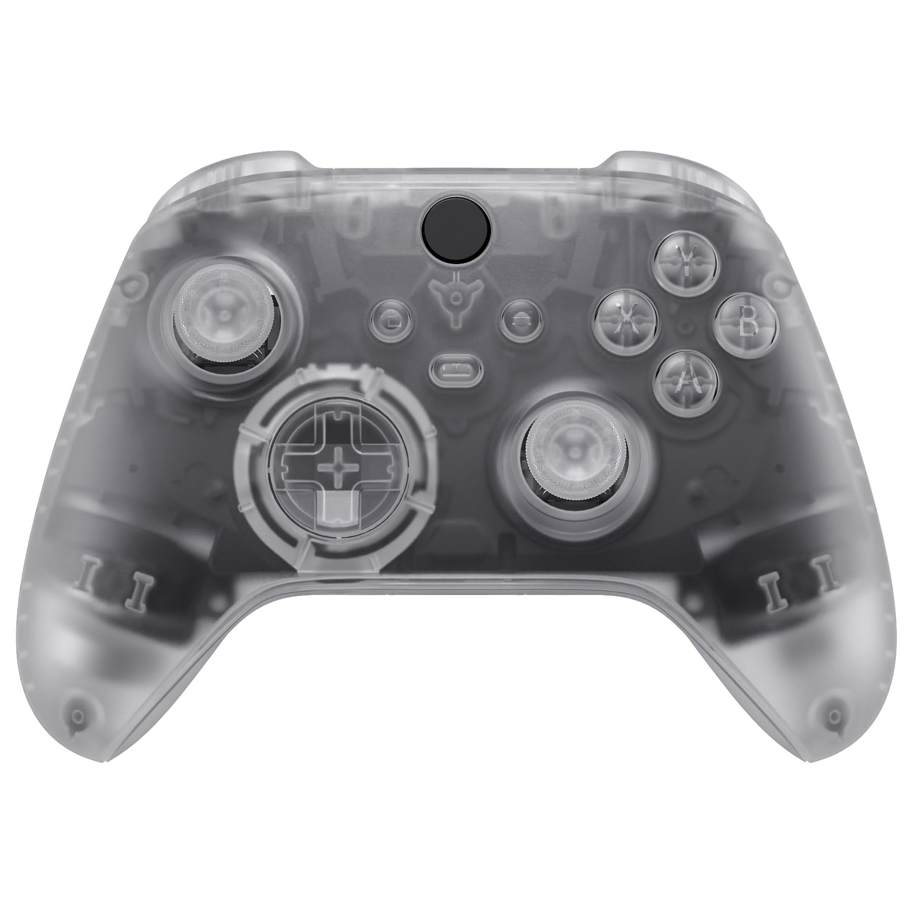 eXtremeRate Cover Custodia Grip Tasti Ricambio per Xbox Series X S Controller Copertura Pulsanti Tigger Analogici Grilletti per Xbox Series X S Joystick Model 1914-Trasparente