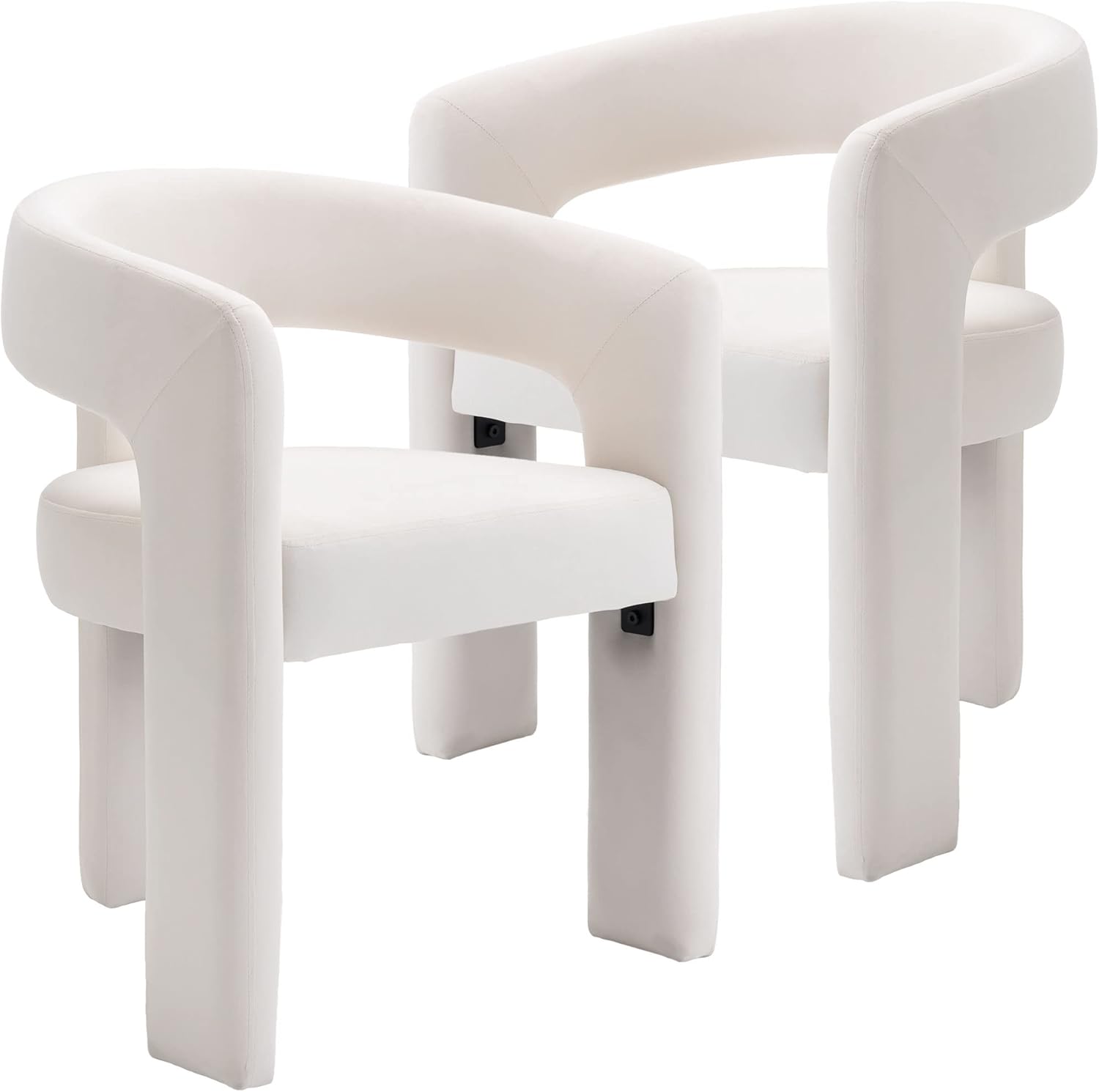 Wahson Set of 2 Velvet Fabric Upholstered OpenBack Dining