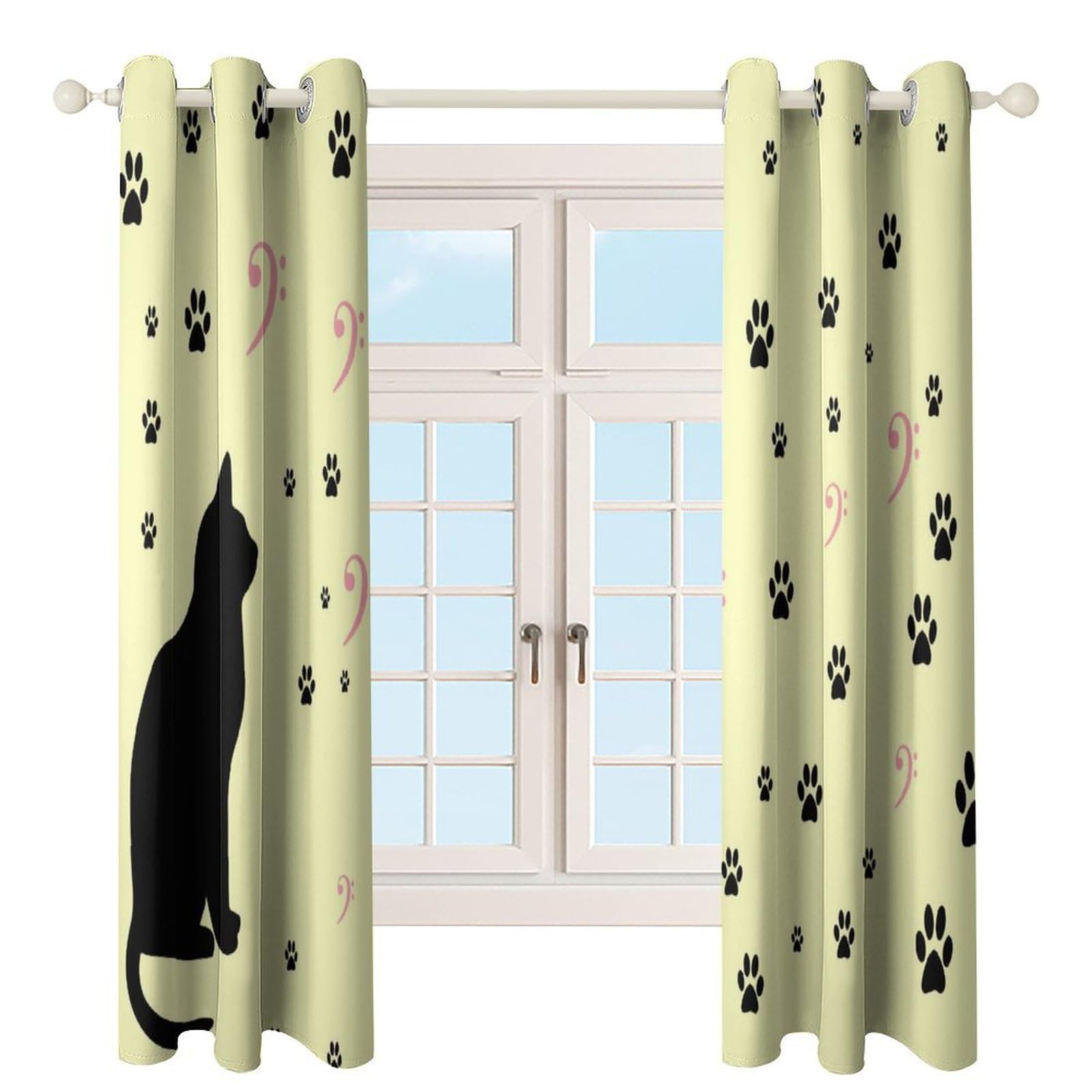 猫美様　フロントカーテンのみ Amazon｜カーテン 1級遮光 52