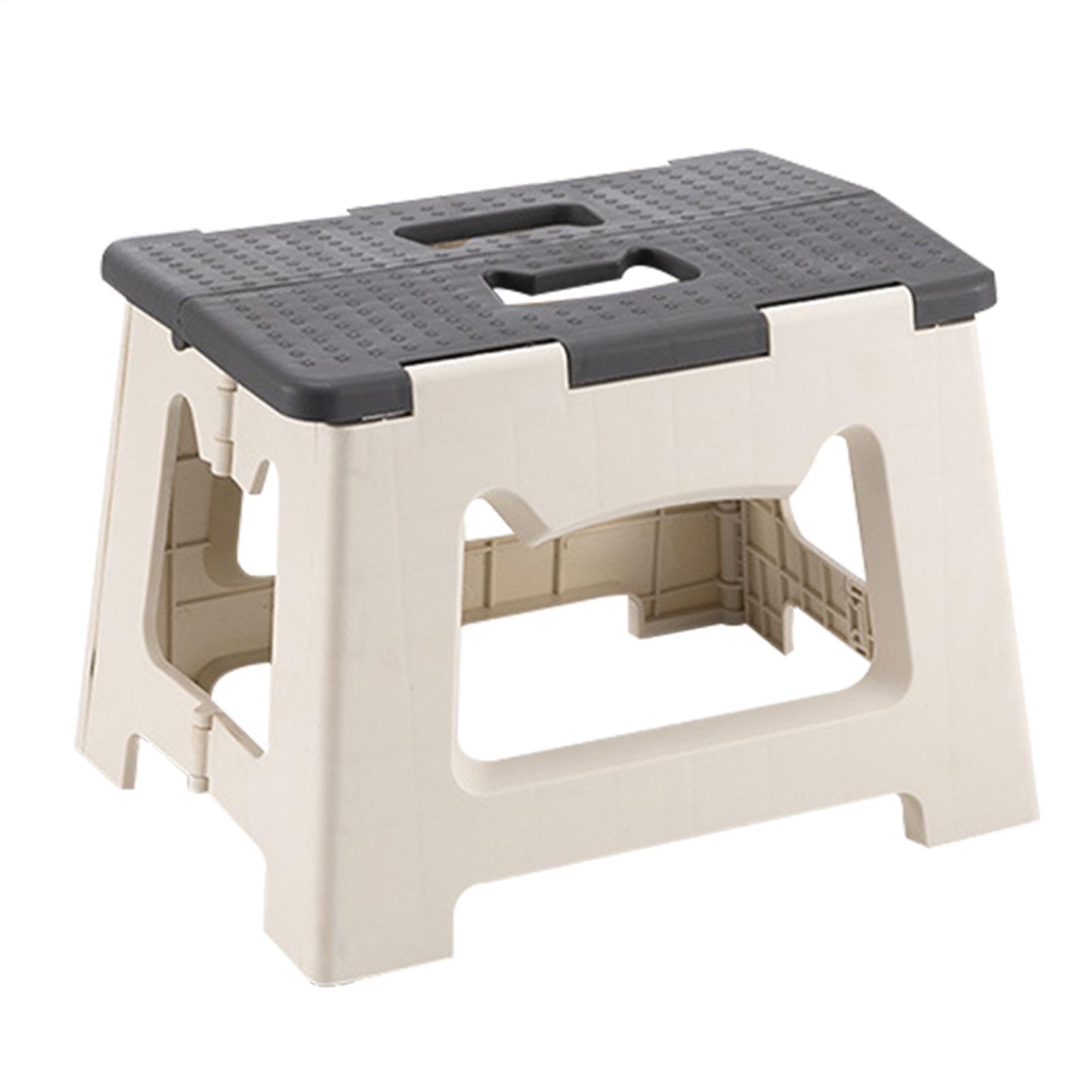 Klapphocker - Outdoor-Trittschemel mit Rutschfester, Leichter, tragbarer Klappstuhl für Camping, Wandern und Gartenarbeit (Elegantes Grau)