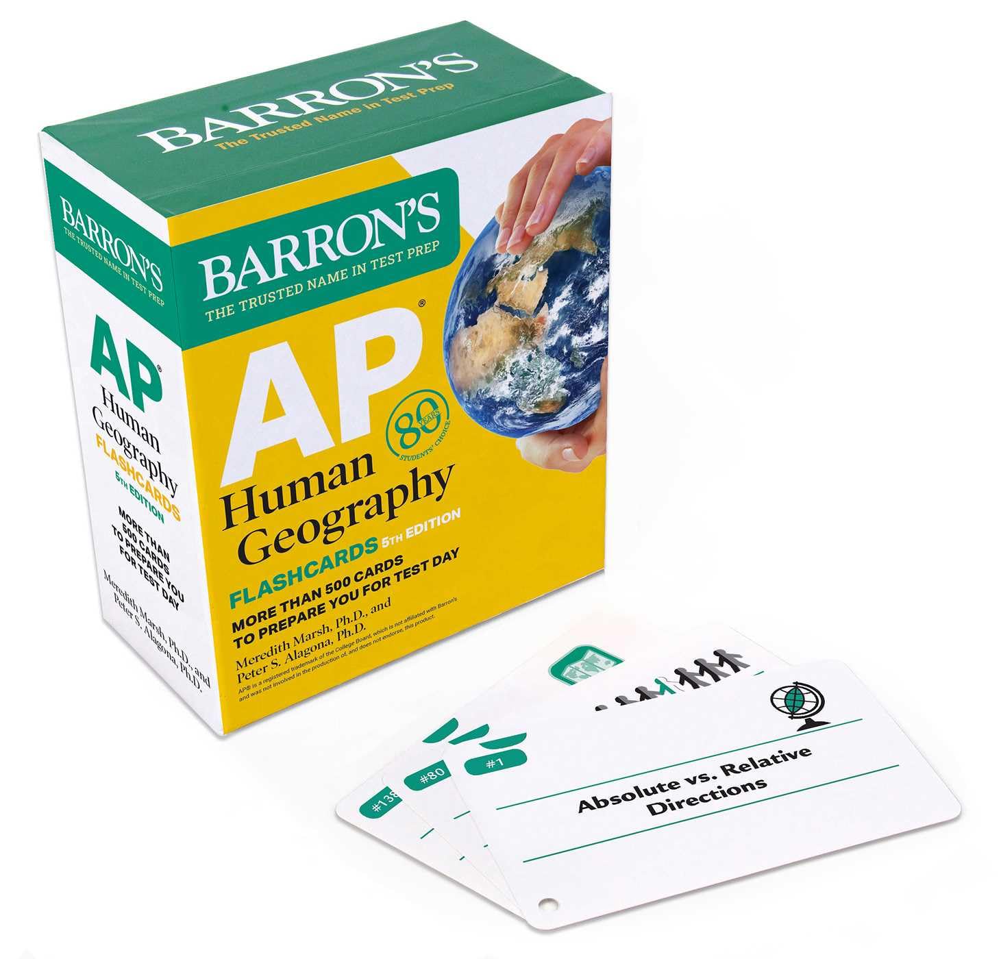 AP Human Geography Flashcards, Fifth Edition: Up-to-Date Review + Sorting Ring for Custom Study (Barron's AP Prep)