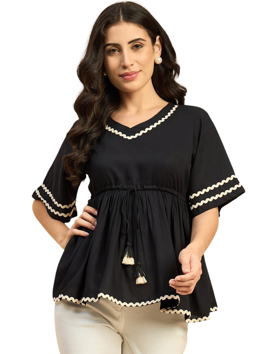 azira Solid Peplum Top-picture-49