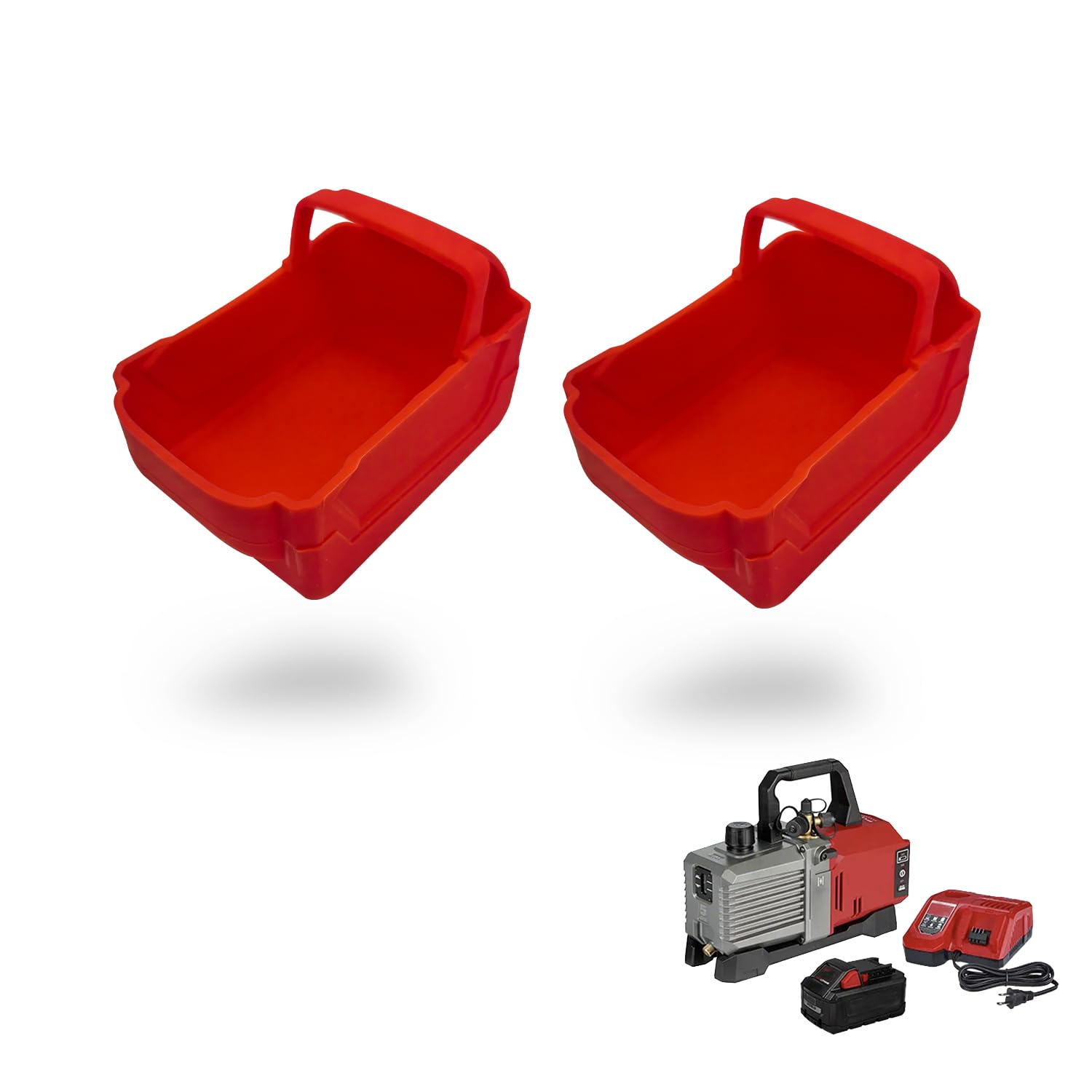 deawater 2PCK RED Silicone Protect case for M18 3.0 4.0 5.0 Battery (Battery Not Included)