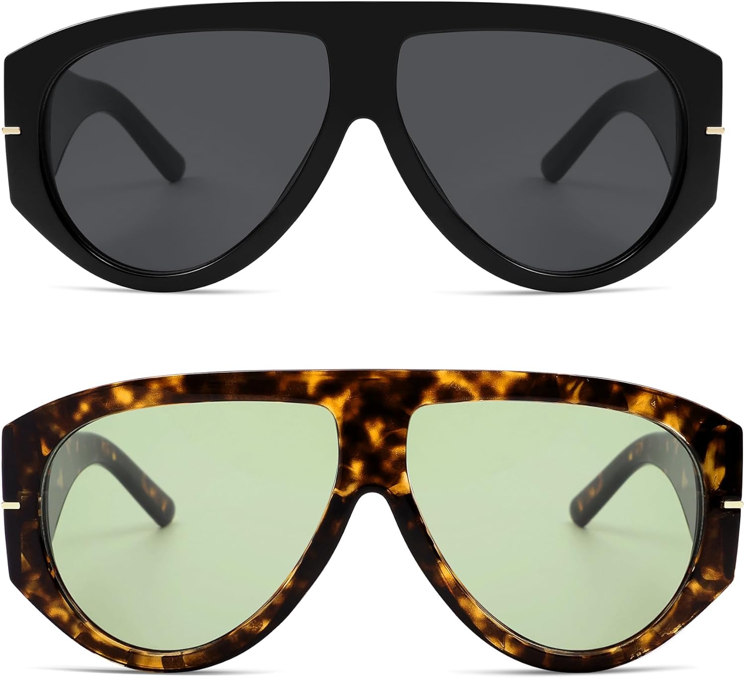 Oversized Retro Aviator Sunglasses Womens Mens 70s Classic Vintage Sun Glasses AR82227 - Image 3