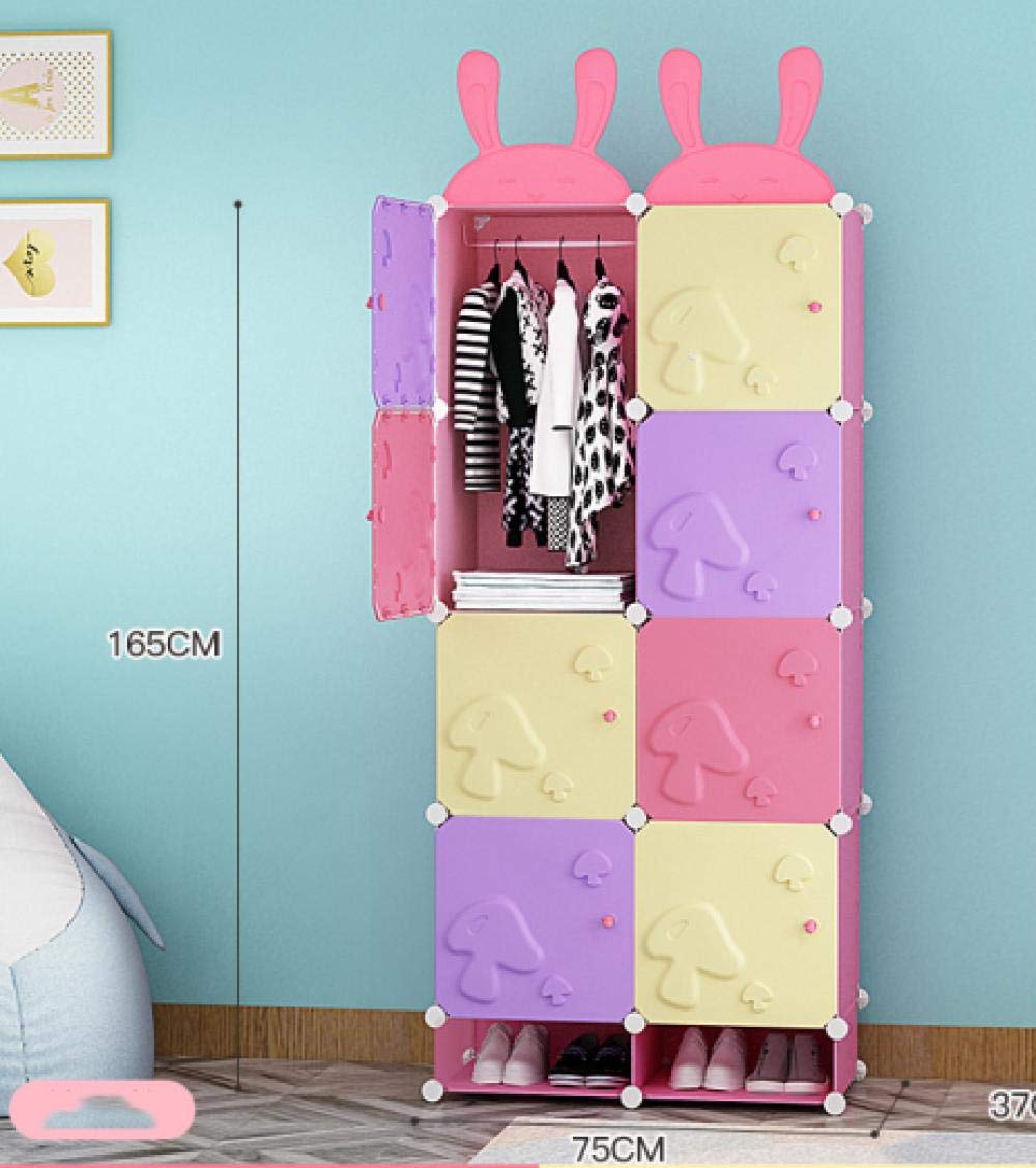 Armario infantil contra el desorden: armario de tela para bebés con zapatero de 8 puertas sólido