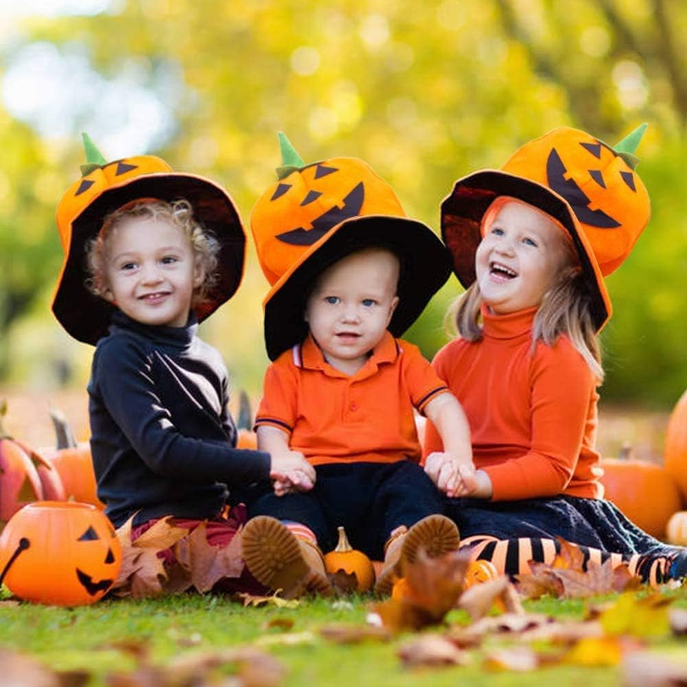 DomeStar Halloween Pumpkin Hat Jack-O-Lantern Hat Halloween Hat