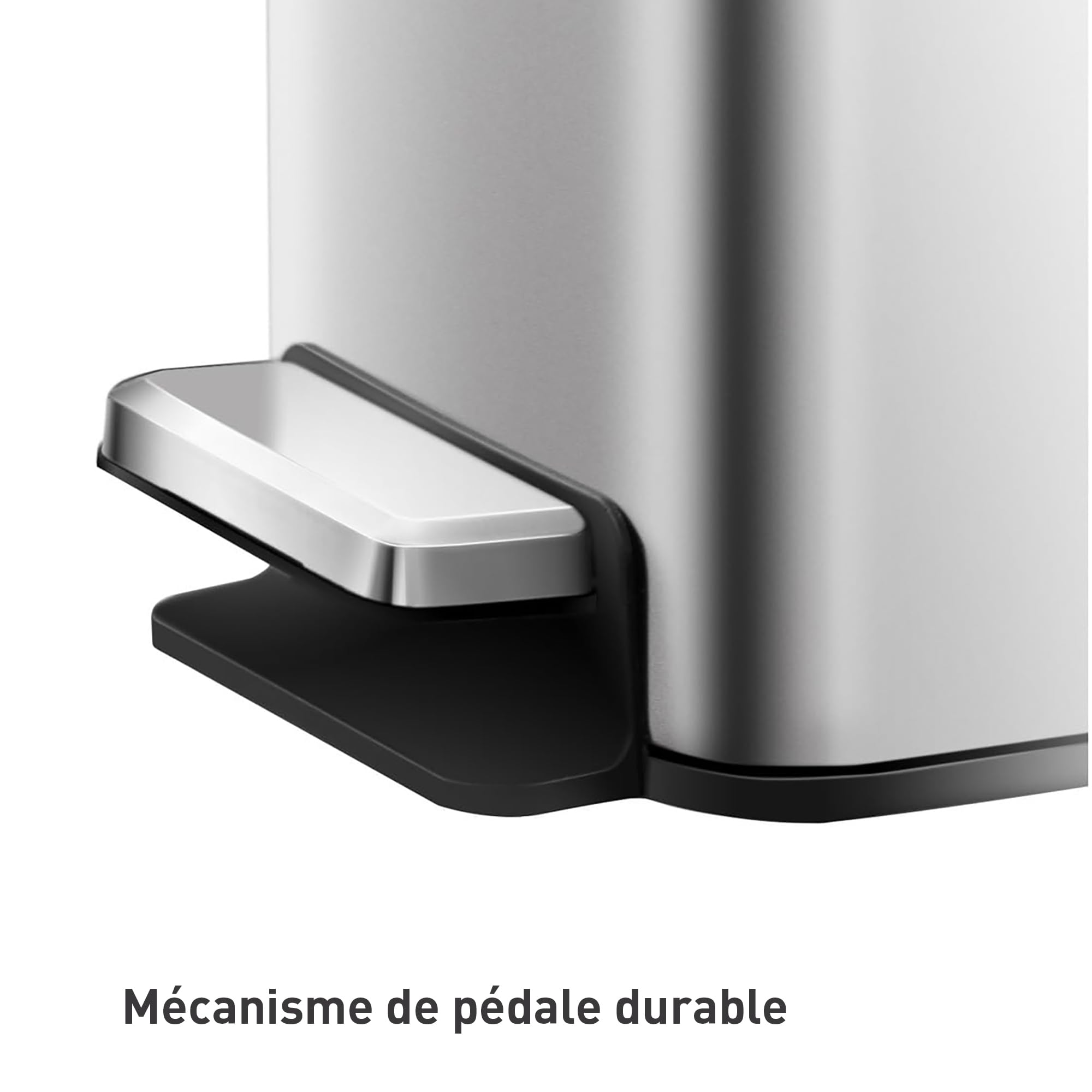 EKO Poubelle Cuisine Stella Slim 30L avec Pédale | Acier Inoxydable Anti-Traces | Design Compact | Fermeture Silencieuse Salle Bain