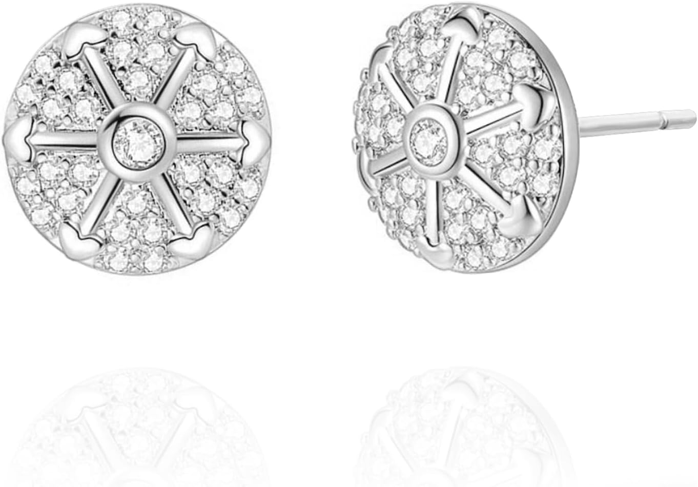 925 Sterling Silver 14K Gold Plated Heart Arrow Stud Earrings for Women, Pave White Cubic Zirconia (CZ), Hypoallergenic Jewelry Gift for Girlfriend, Wife, Anniversary, Birthday