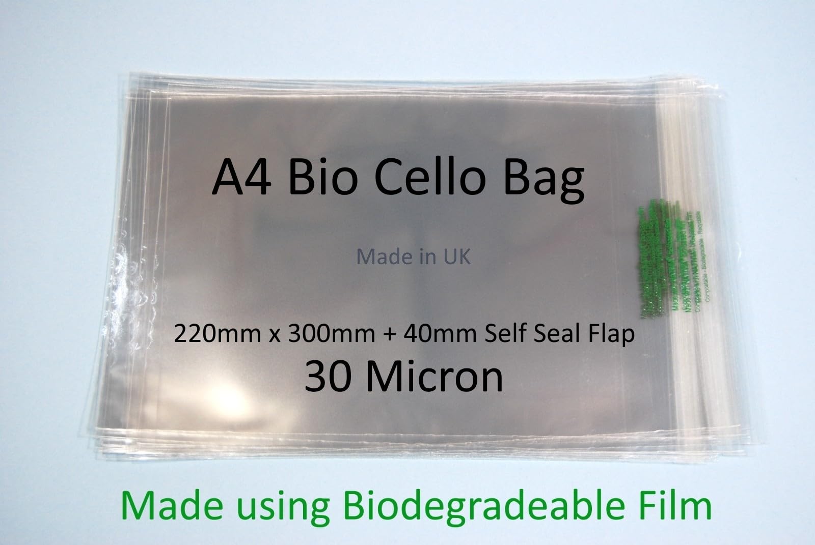 celloexpress Buste biodegradabili in cellophane A4, 220 x 300 mm