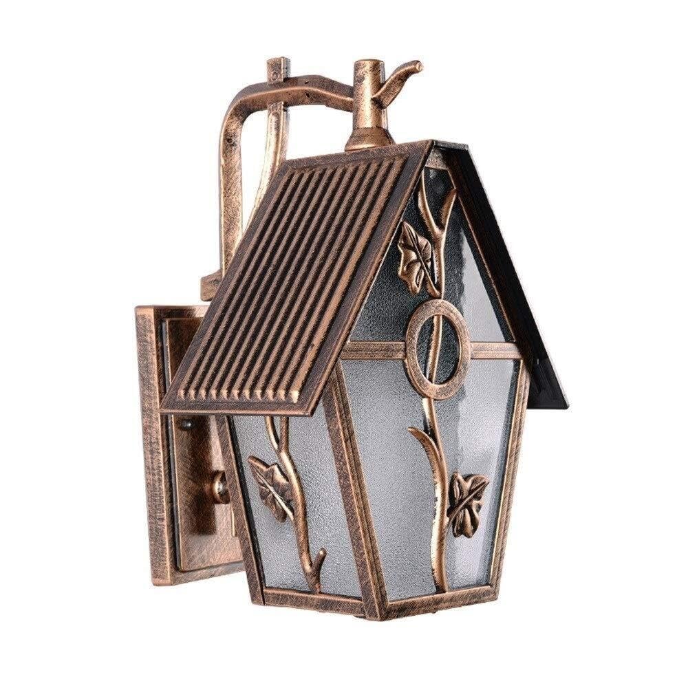 JYBNBBE Home European Outdoor Waterproof Wall Sconce Lantern, Antique Metal with Frosted Glass, IP55, Garden, Balcony, Courtyard, Porch Light