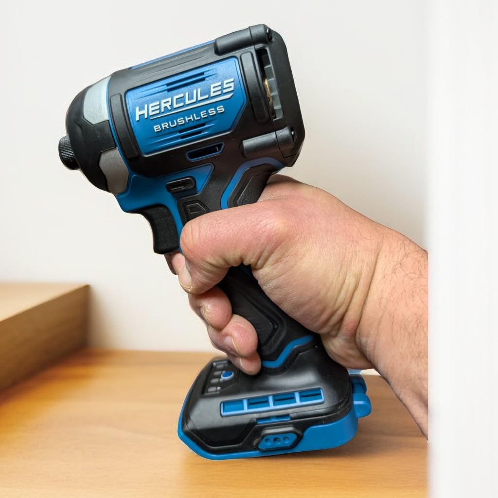 20V Brushless Cordless 1/4 in. Compact 3-Speed Impact Driver with 20V Lithium-Ion Compact Battery 2 Ah - Compatible with Hercules