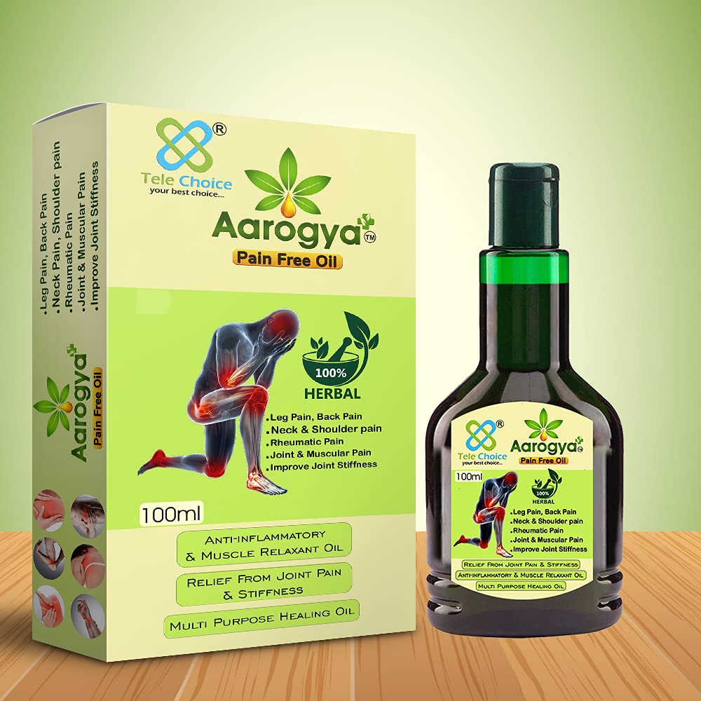 Aarogya Plus Pain Free Oil -100ml |Telechoice|Relieves Joint Pains & Body Pains - Aromatic, Non-Sticky & Stain-Free|Aarogya Pain Relief Oil for All Ages|Knee Pain|Neck Pain|Back Pain|Shoulder Pain (B09HS9HC6C) Amazon Price History, Amazon Price Tracker