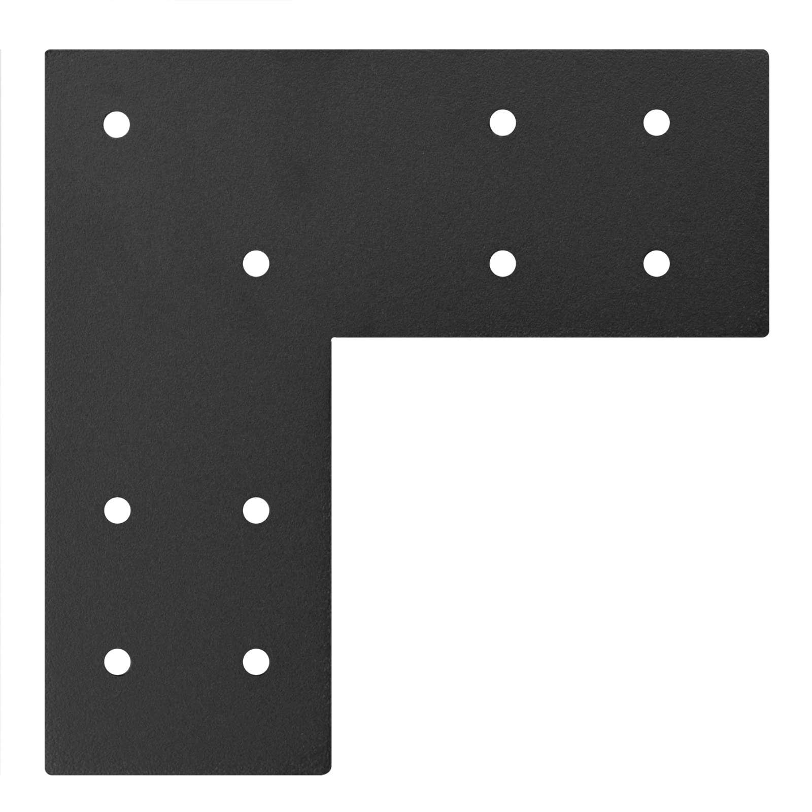 heneng 4 Pcs Flat Mending Plates for 4x4 Post, L Shaped Corner Braces, Post to Beam Connector, 11 Gauge
