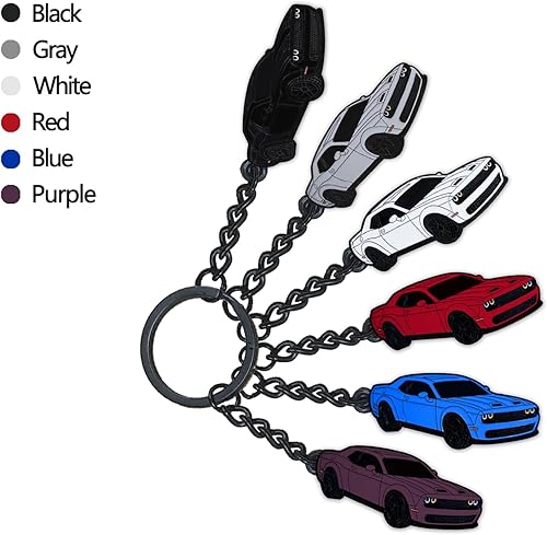 Miniatura 4 de Llavero para Dodge Challenger Hellcats Dakota Charger SRT Avenger Durango, accesorios Dodge Challenger 2015-2022