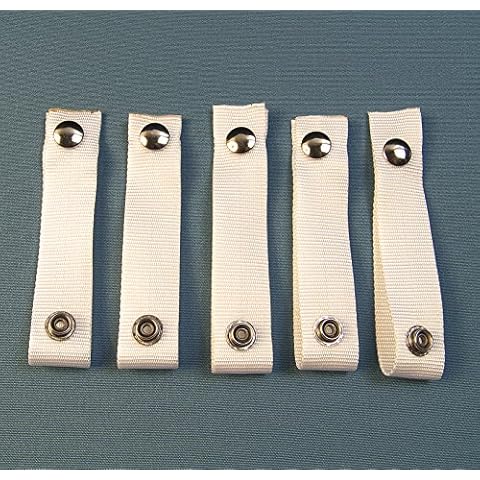 Northwest Tarp & Canvas Extender Snaps for Your Boat Cover, White (Extend A Snap), Adds 4" Inch, Finger Loop Built in, 5 Piece Set Cover