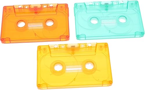 Garneck 3pcs Blank Cassette Tapes Retro Wall Decor Diy Party Blessings Cassette Tape Recordings Audio Home Decor