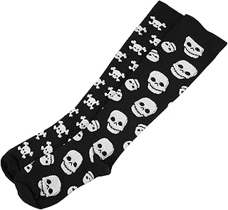 FOYTOKI 2 Pares De Meias De Caveira Meias Esportivas Para Mulheres Meias De Compressão Meias Meias Para Mulheres Meias Atléticas Meias Aquecedoras De Pernas Meias Elásticas Meias De