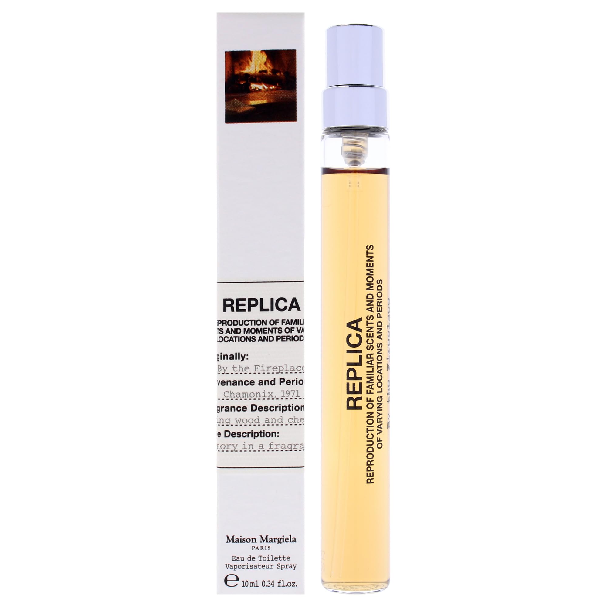 Maison Margiela Replica By the Fireplace Eau de Toilette for Men and Women - 0.34 Ounce Travel Spray