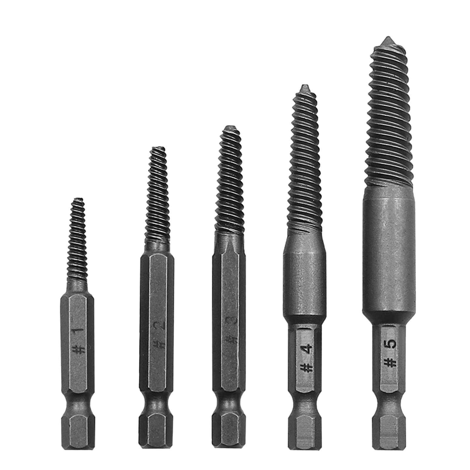 LIUZIKUN Hexagonal Shank Screw Extractor Practical Flute Bolt Extractor Set Easy out Screwdriver Extractor