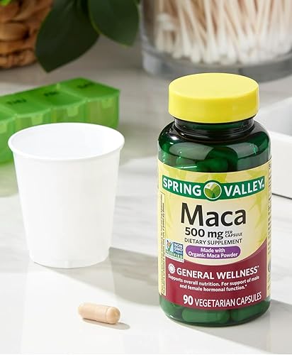 Miniatura 3 de Spring Valley - Cápsulas de raíz de maca de 500 mg, raíz de maca orgánica para mujeres y hombres + adhesivo VLS.
