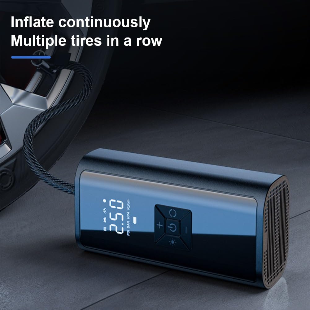 Inflador Ruedas Coche Bomba de neumáticos para inflar automóviles Portable Electric Air Compressor | 150PSI eléctrico con inflador portátil de neumáticos de coche con pantalla LCD y luz LED