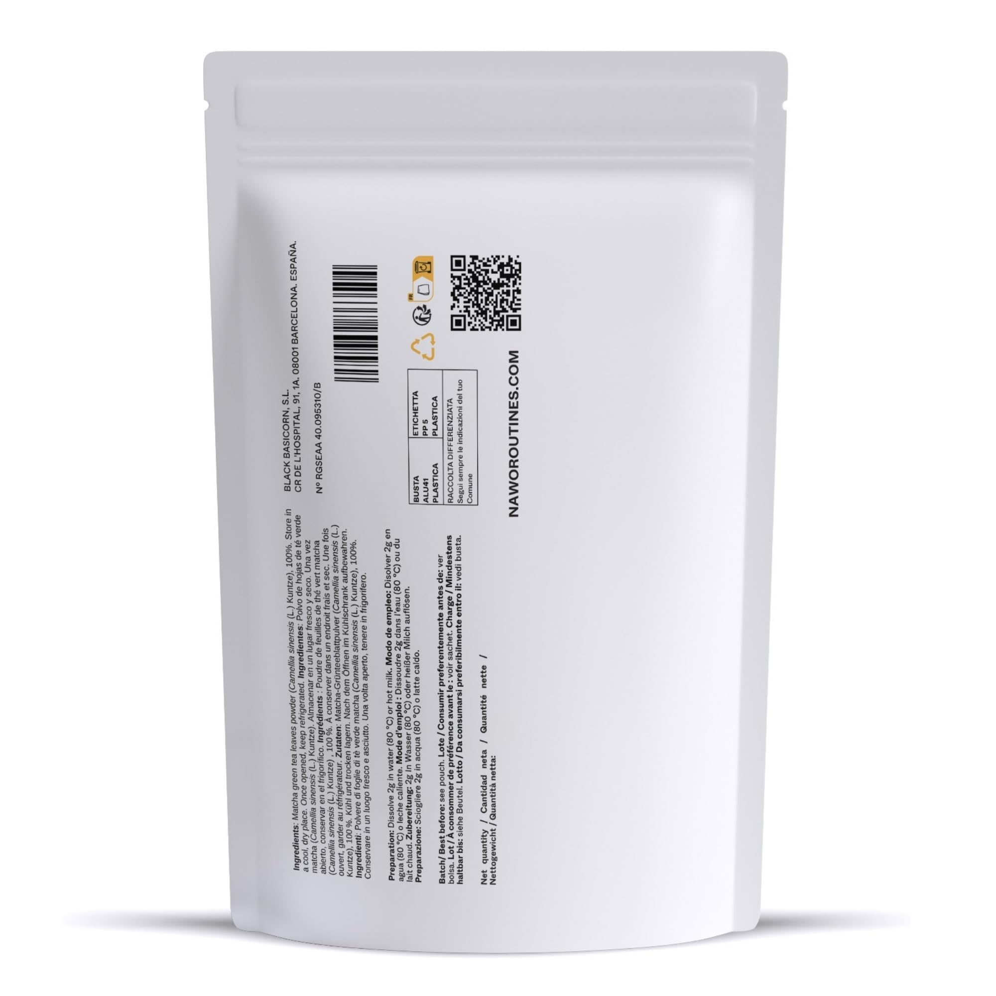 Matcha Ceremonial Barista 250g – Té Verde Puro en Polvo – Primera Cosecha – Sin Amargor – Latte, Cafeterías y Uso Profesional – Analizado en Laboratorio – 100% Natural – Sin Azúcar – NAWO® Matcha