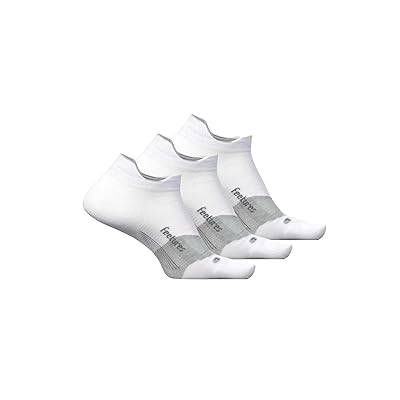 Feetures Elite Ultra Light No Show Tab 3 Pair Pack No Show Socks Shoes White