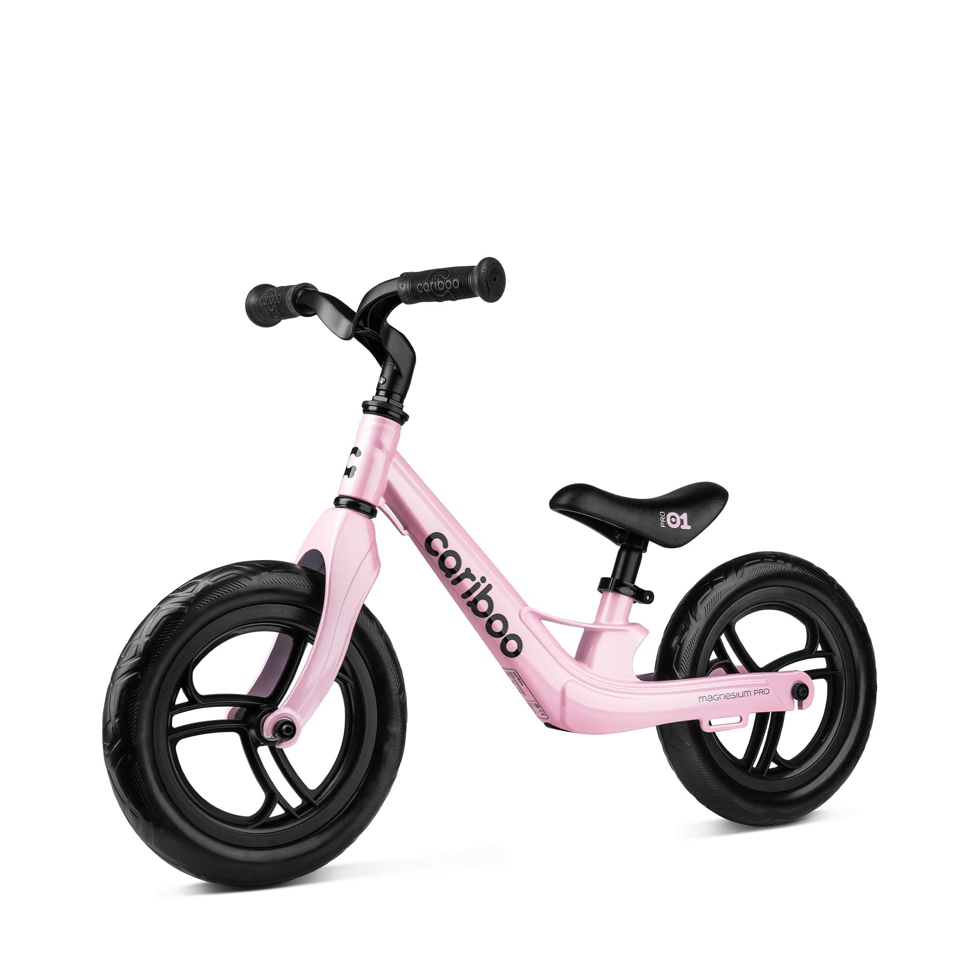 cariboo Magnesium Pro Bici Cross Country Senza Pedali per Bambini Balance Bike con Telaio in Magnesio Ruote 12 Pollici Manubrio e Sellino Regolabili per l’Equilibrio