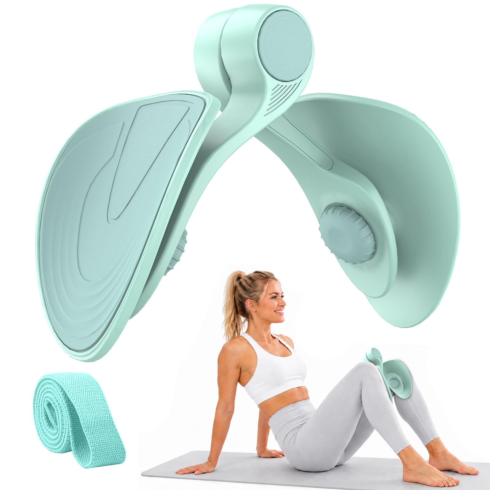 Ejercitador de Piernas y Suelo Pélvico 16KG y 22KG Máquina para Ejercicio en Casa Fortalecedor de Glúteos Entrenador Kegel con Banda Tonificador de Muslos Equipo de Musculación para Mujeres y Hombres