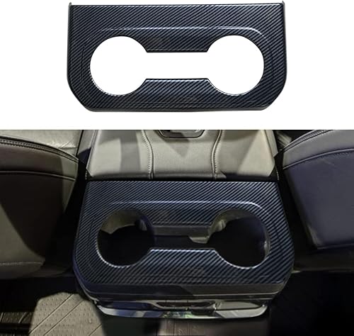 ruihe Cubierta de fibra de carbono para consola central trasera para Chevy Silverado GMC Sierra 1500 2500HD 3500HD 2019 2020 2021 2022 Chevrolet